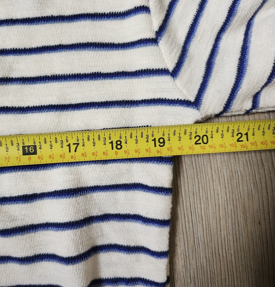 Marine Layer Playa Hoodie Navy Cream Stripe Women's Size S NWT - Picture 5 of 8
